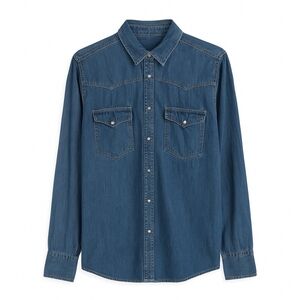 Bit & Bridle‎ Men’s XLT Denim Western Snap Button Shirt 100% Cotton